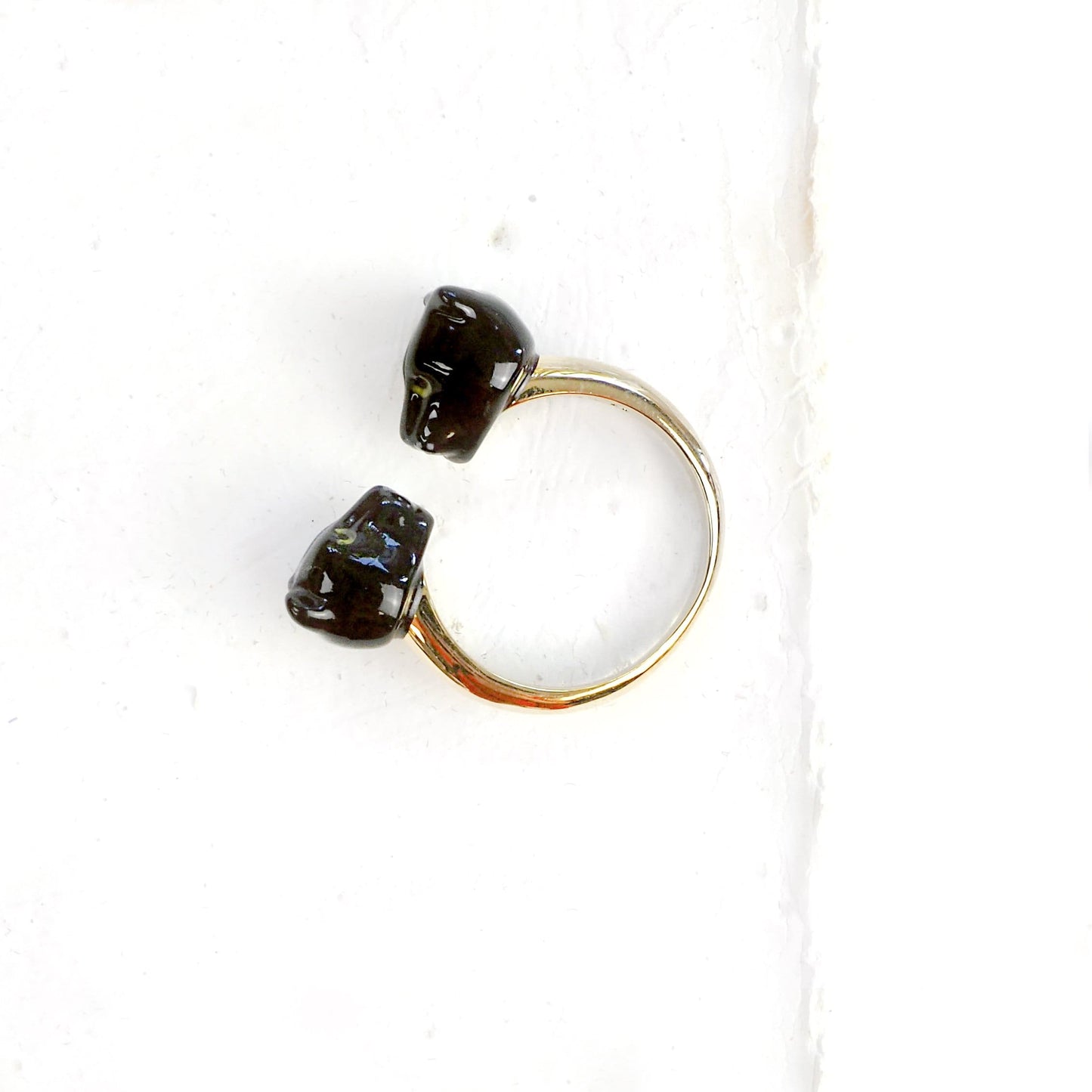 Handpainted Porcelain Nach Panther Ring image 0