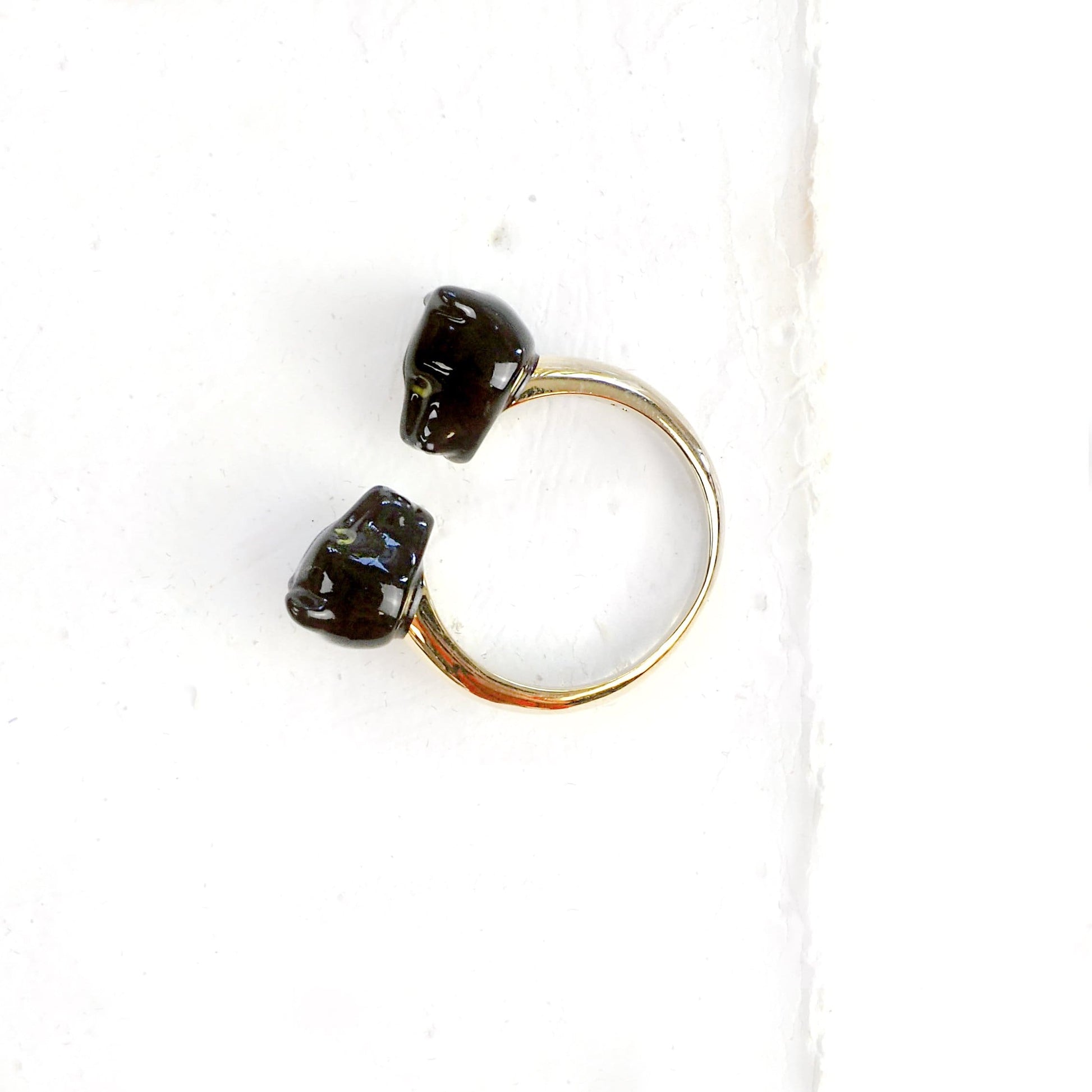 Handpainted Porcelain Nach Panther Ring image 0