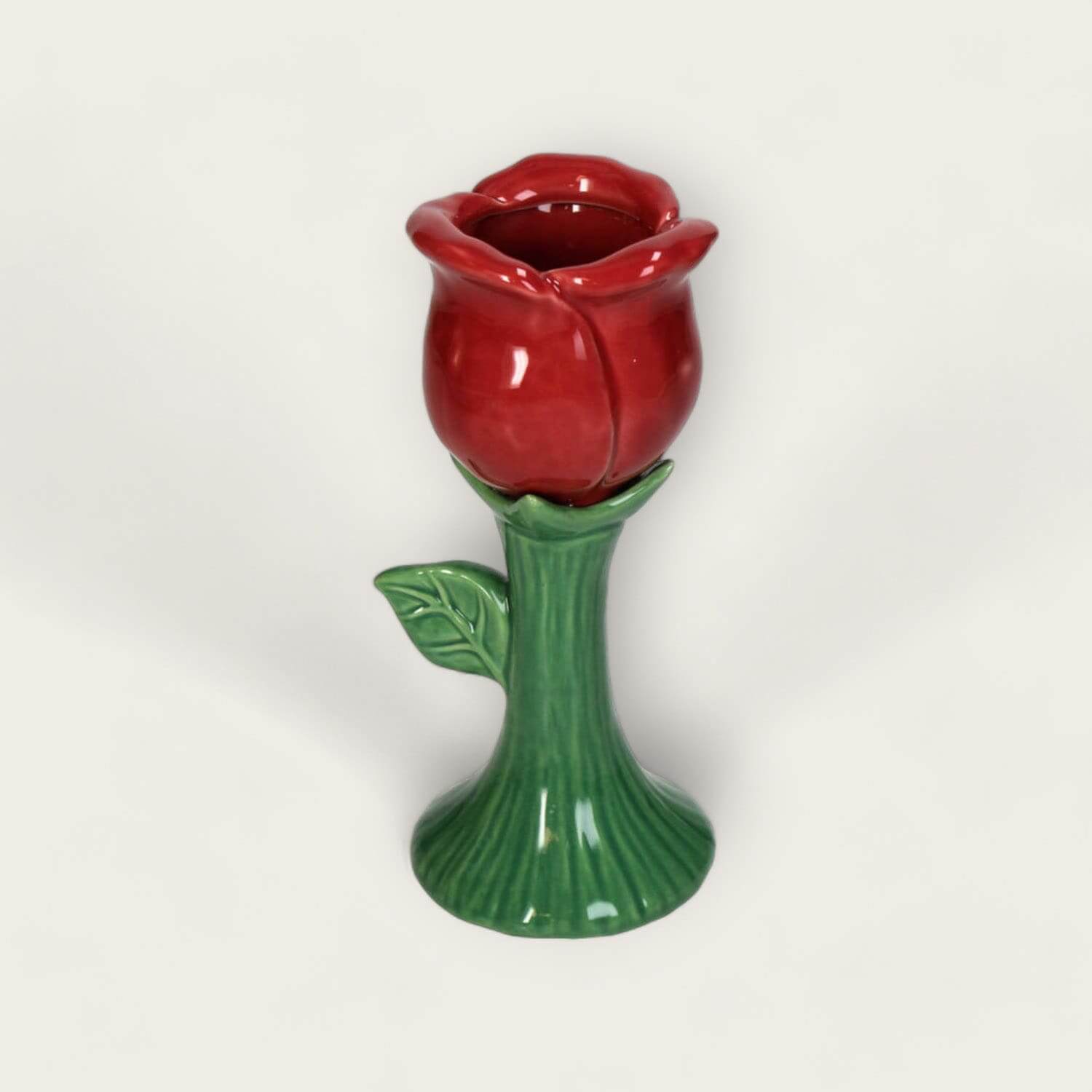 Red Rose Ceramic Bud Vase image 0