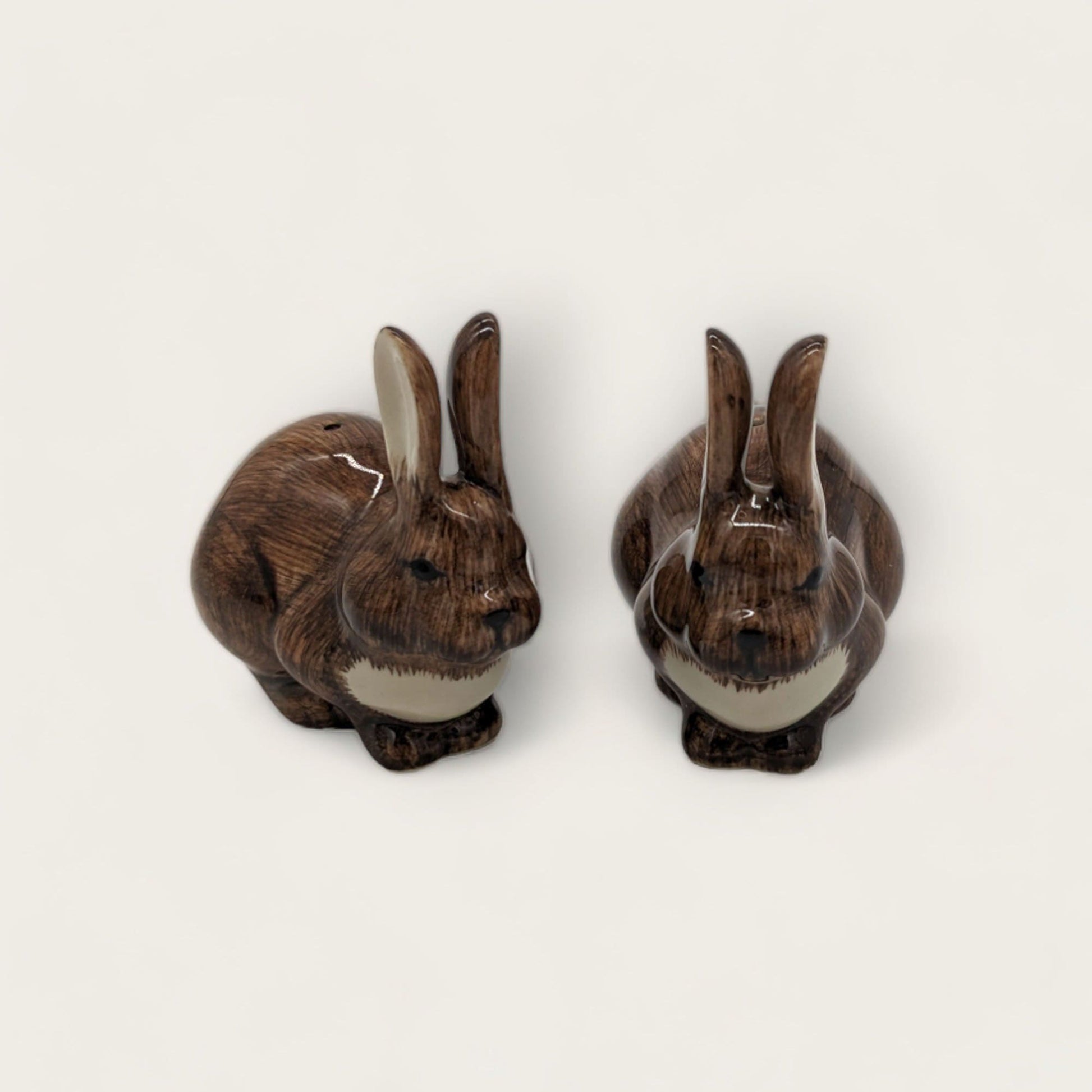 Quail Ceramic Bunnies Salt and Pepper Set image 0