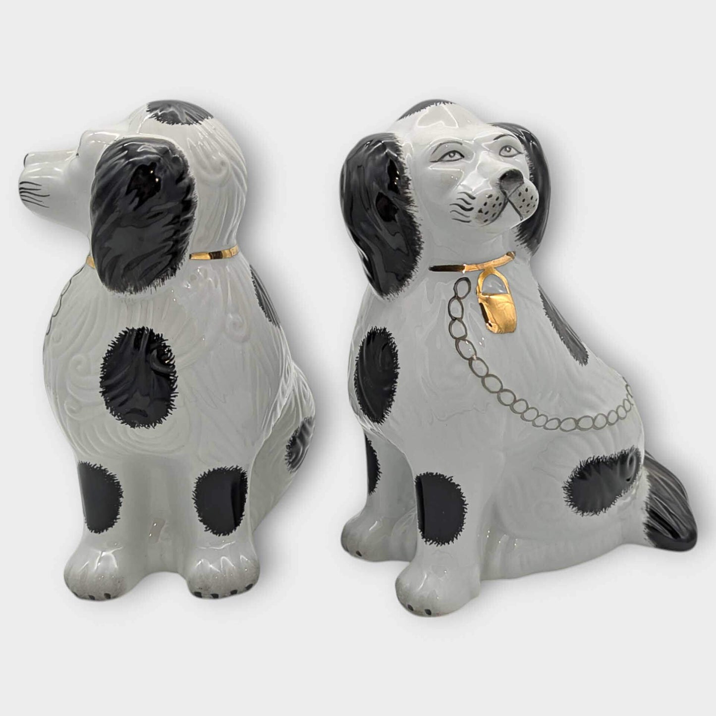 Set of Two Porcelain Staffordshire Dog Ornaments image 4