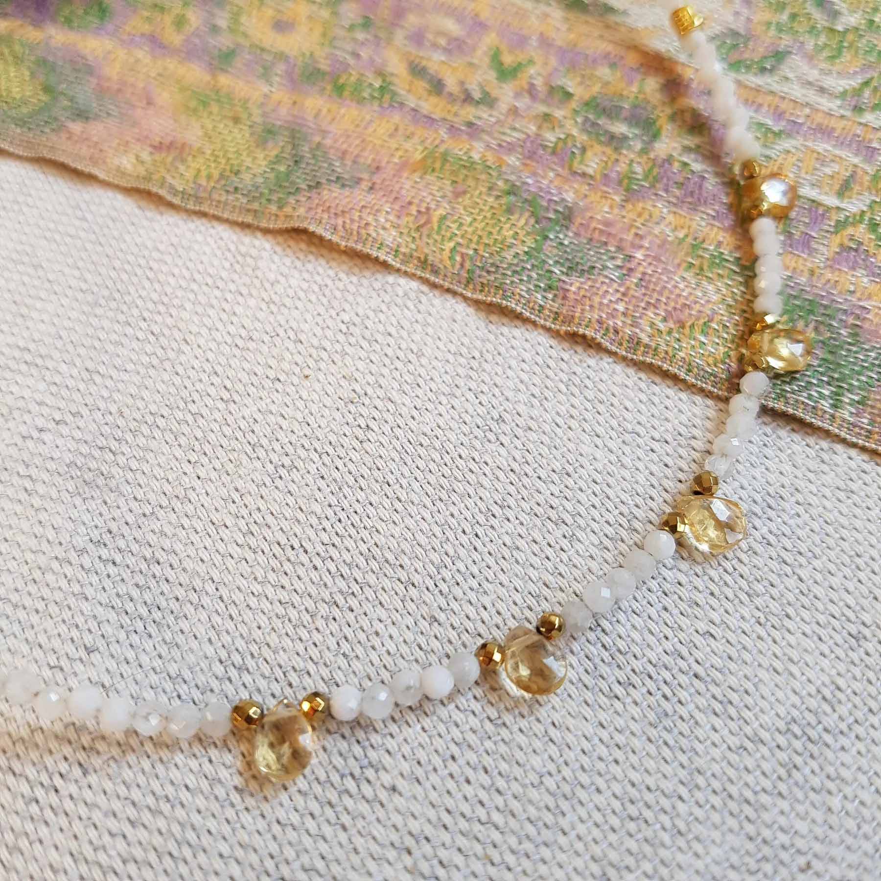 Moonstone and Citrine Daya Necklace image 1