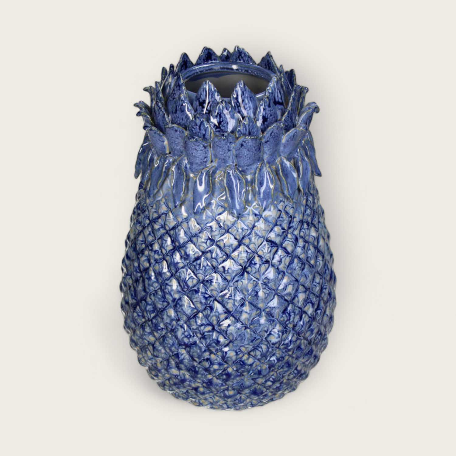Blue Pineapple Stoneware Vase image 0