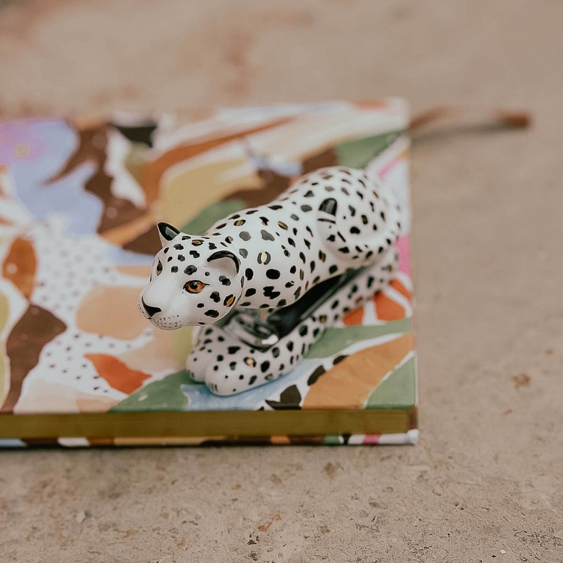 Nach Porcelain White Leopard Stapler image 3
