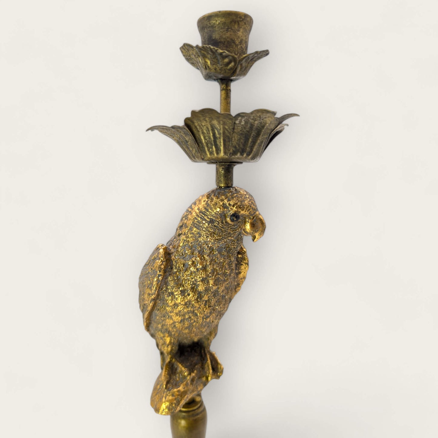 Gilded Perch Golden Parrot Candleholder image 4