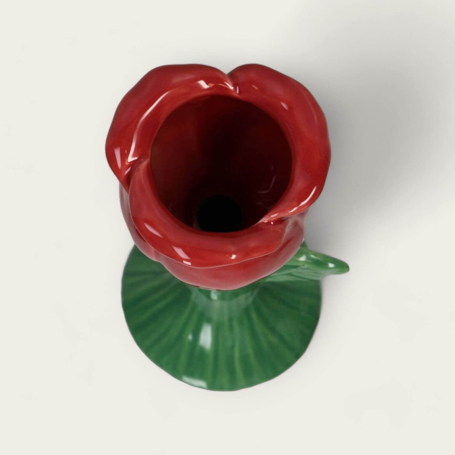 Red Rose Ceramic Bud Vase image 2