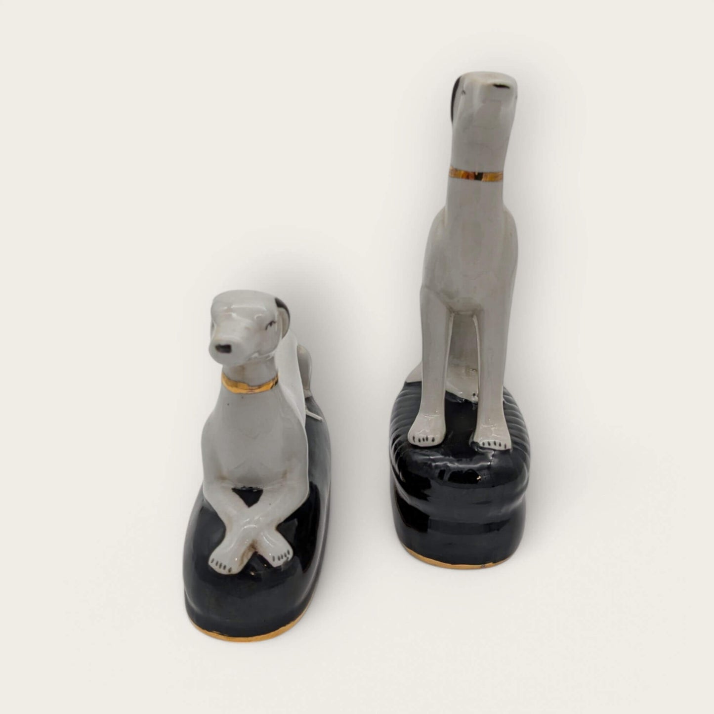 Set of Two Porcelain Whippet Dog Ornaments image 4