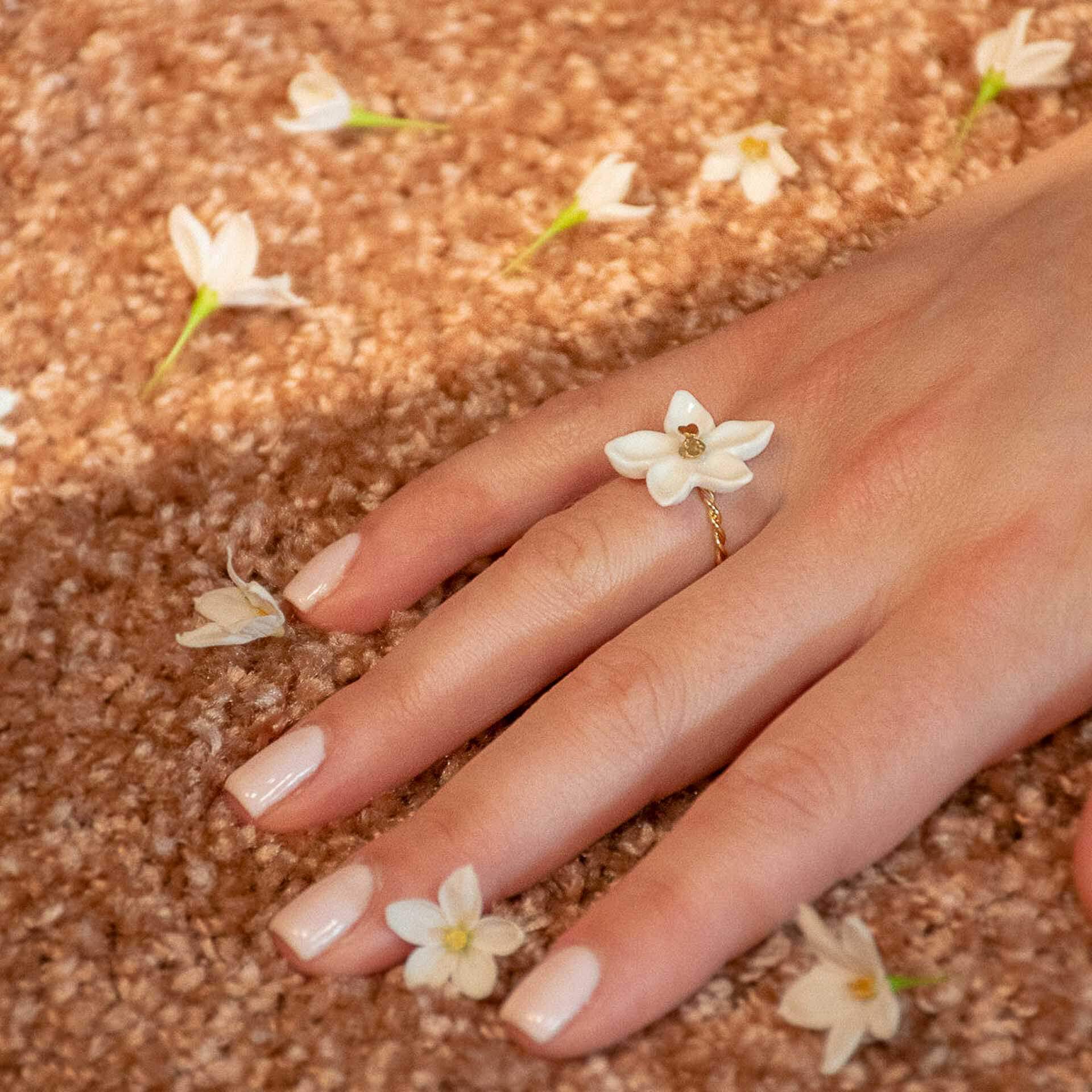 Nach Handcrafted Porcelain Jasmin Ring image 3