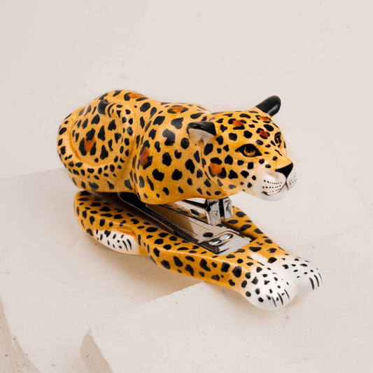 Nach Handpainted Porcelain Leopard Stapler image 1