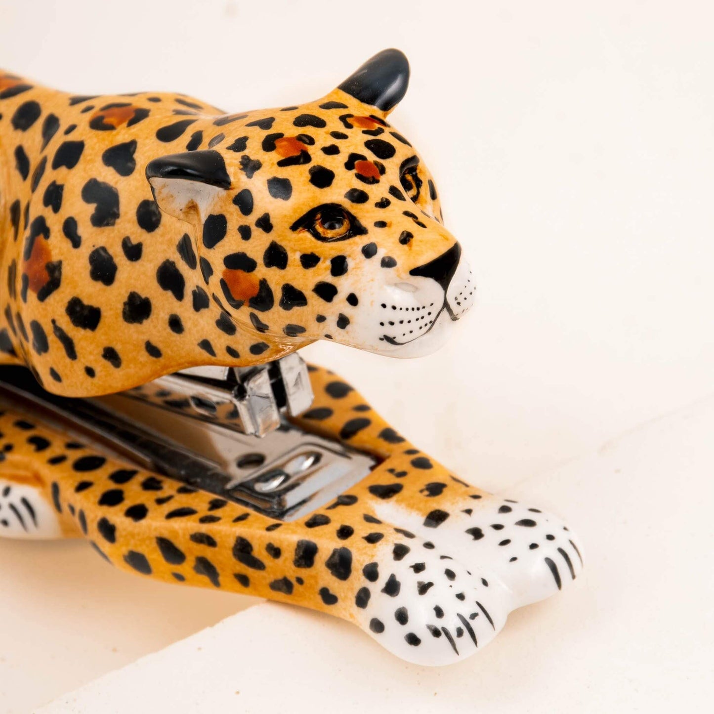 Nach Handpainted Porcelain Leopard Stapler image 2