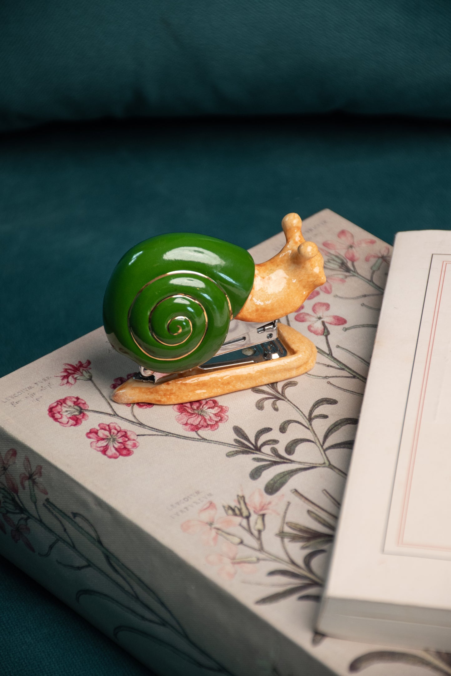 Nach Handmade, Hand Painted Porcelain Snail Stapler