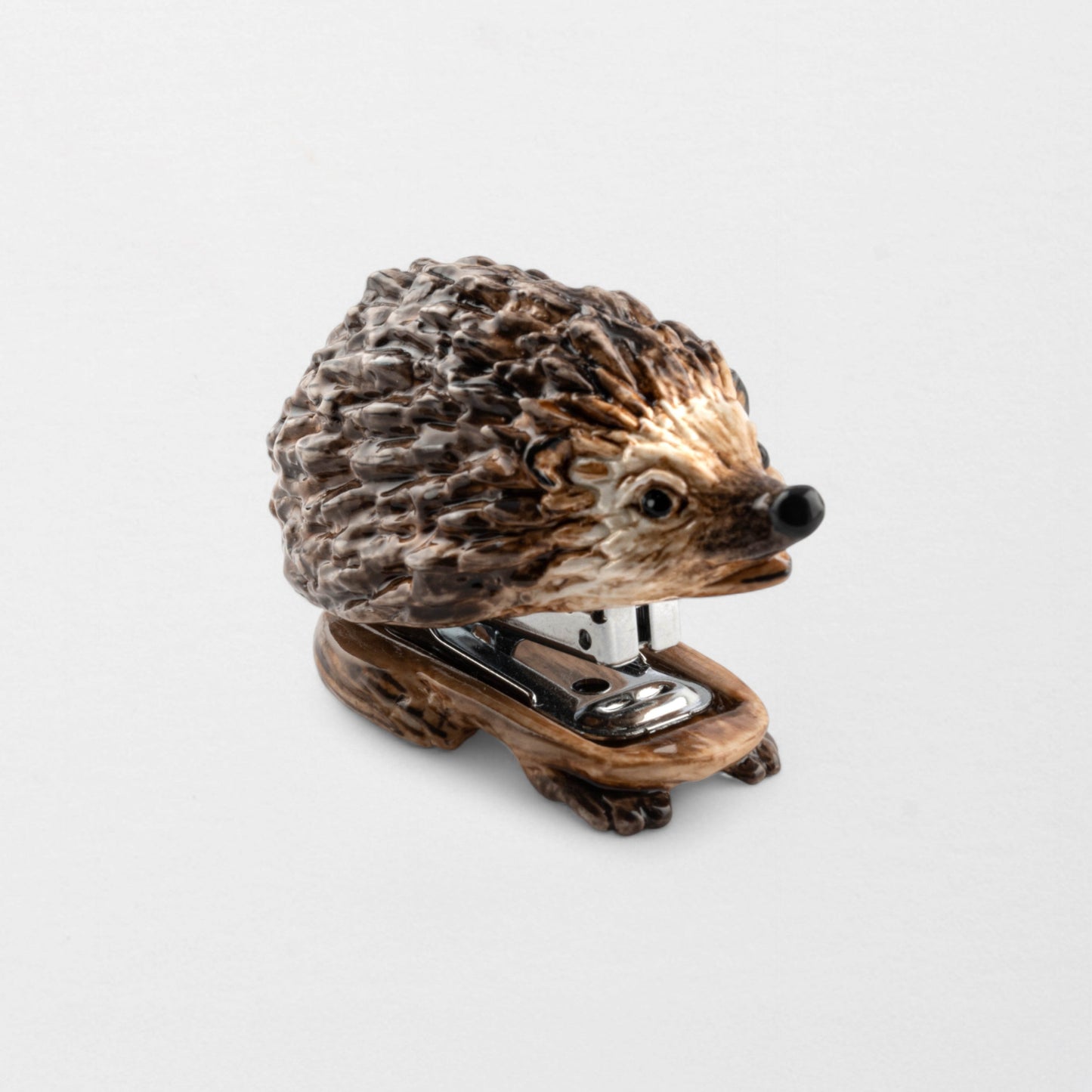 Nach Handmade Hand Painted Porcelain Hedgehog Stapler