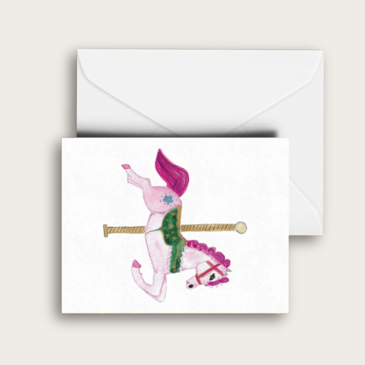 Carousel Horse Blank Greeting Card