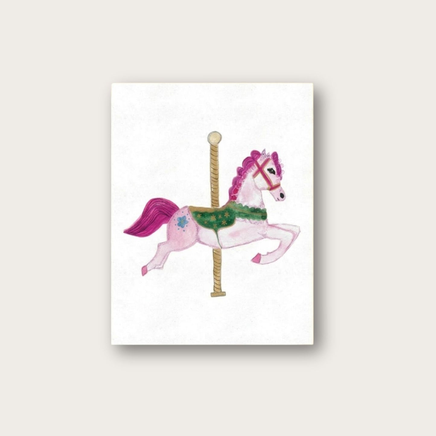 Carousel Horse Blank Greeting Card