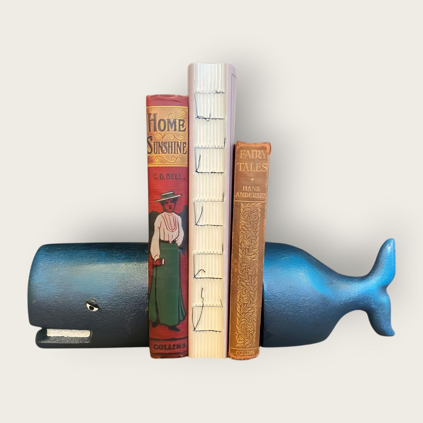Cast Iron Antiqued Whale Bookends