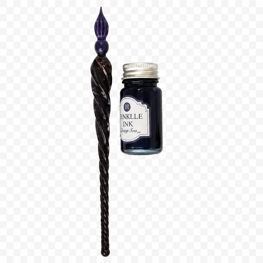 Glass Dip Calligraphy Pen Twist, Black