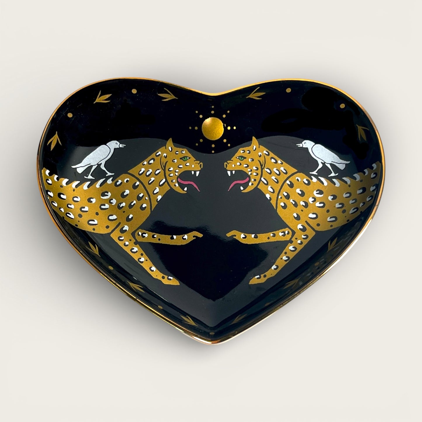 Cheetah Horizon Ceramic Heart Dish