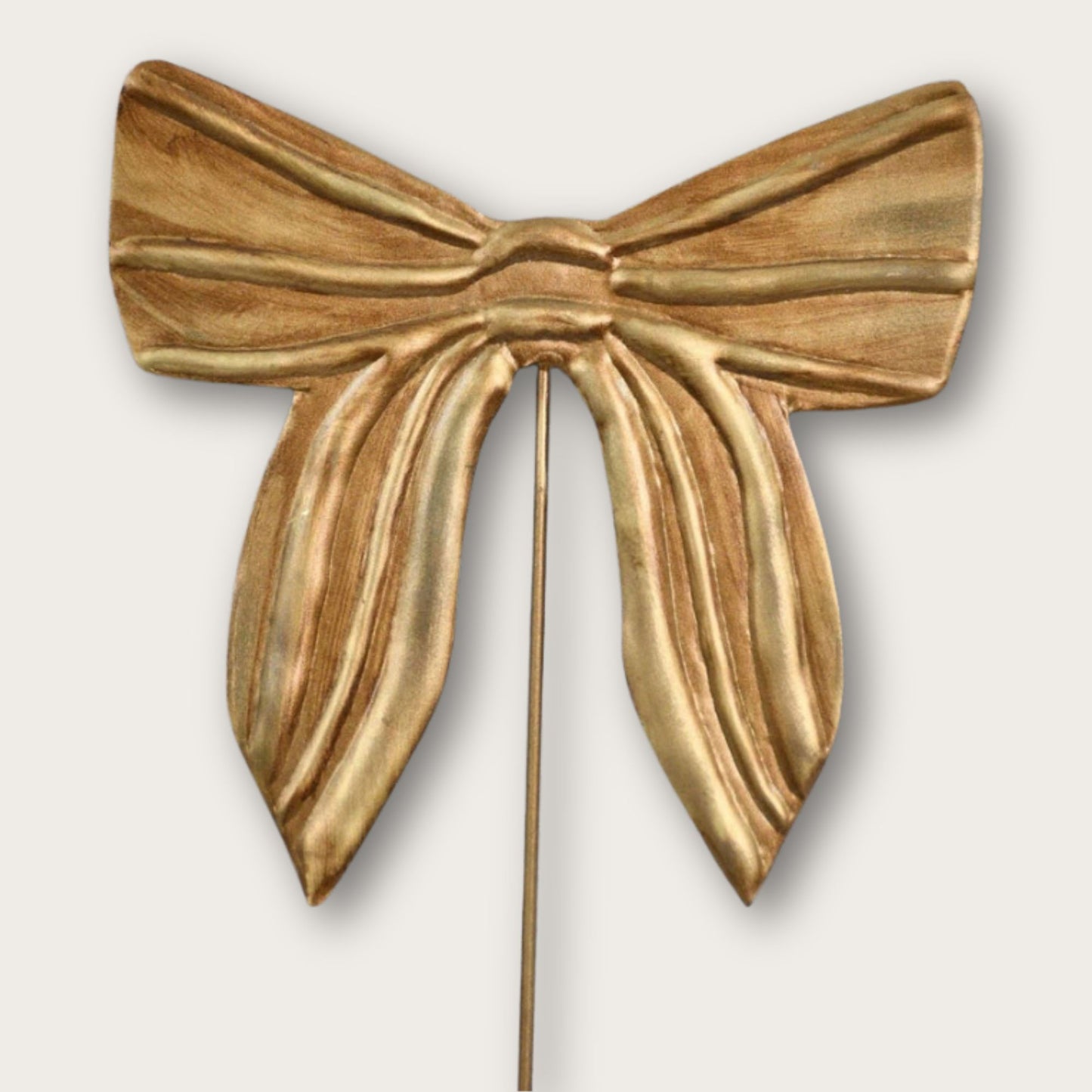 Decorative Distressed Metal Bow Stick