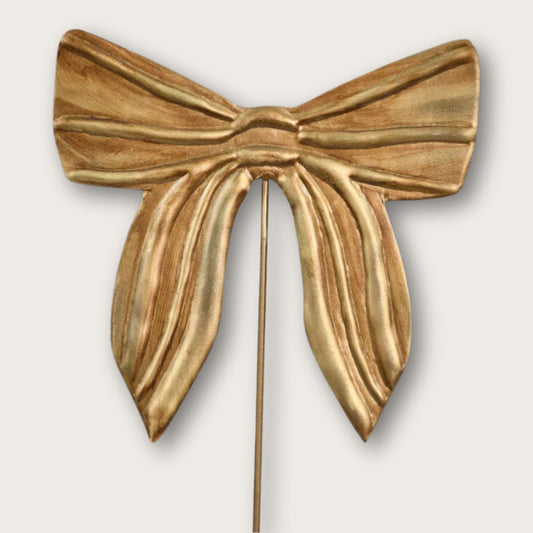 Decorative Distressed Metal Bow Stick