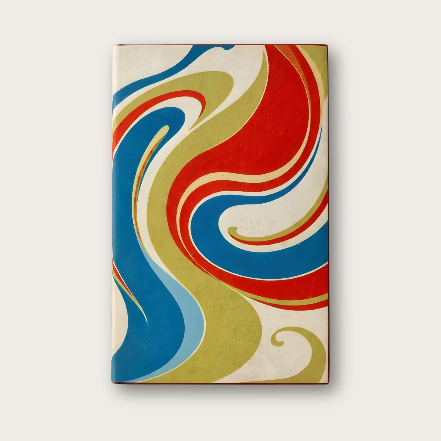Double Sized Handmade Florentine Notebook with Swirl Marble Design