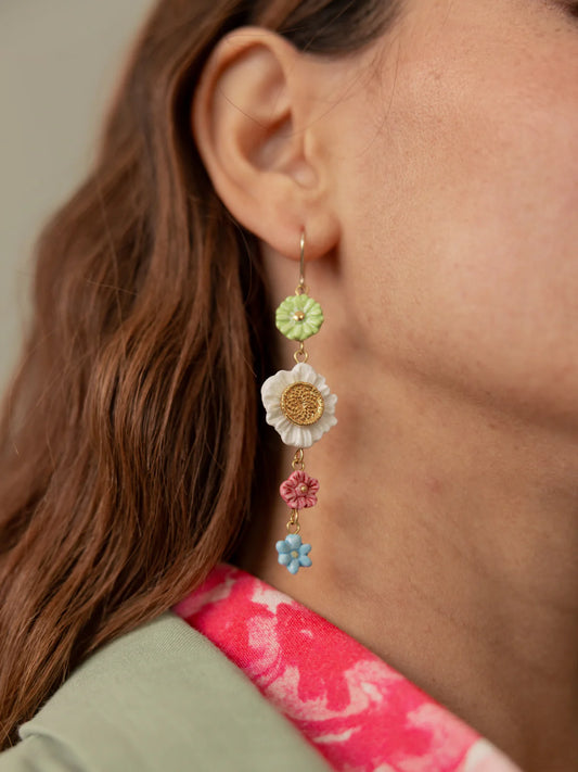 Nach Flower Drop Earrings