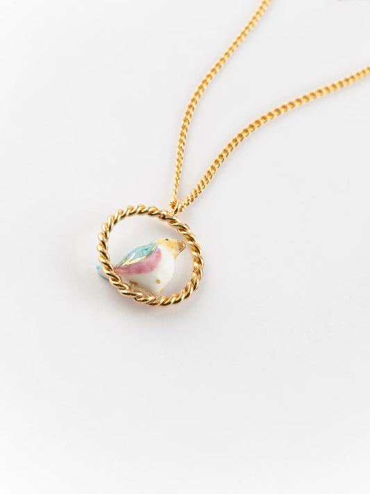 Nach Harvest Time Bird on a Ring Necklace