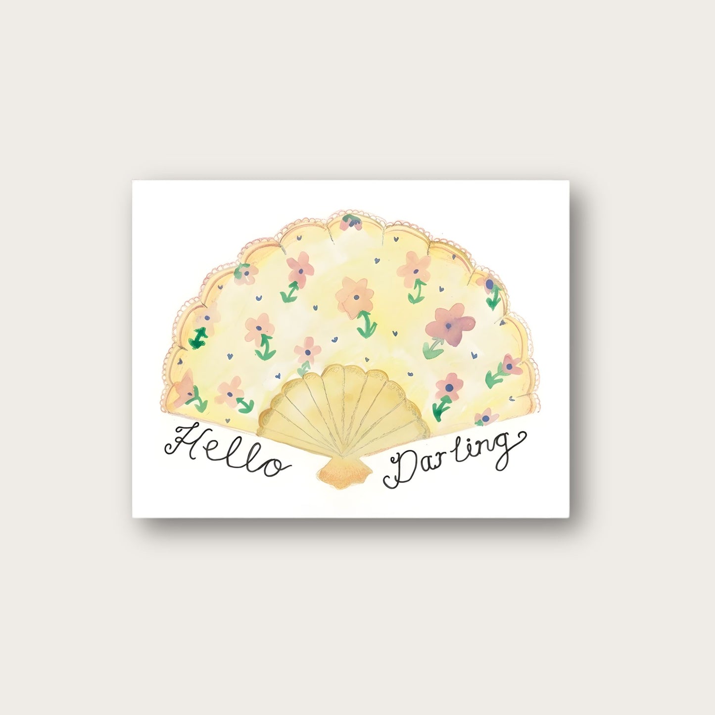 'Hello Darling' Blank Greeting Card