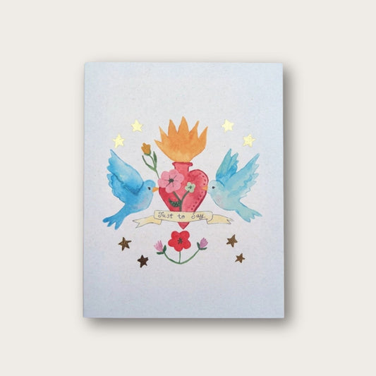 'Just To Say' Blank Greeting Card