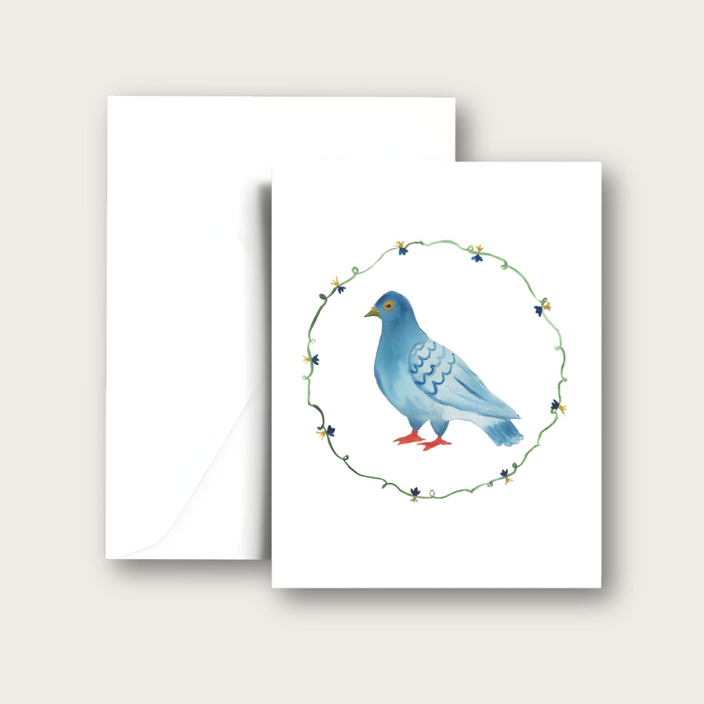 Messenger Pigeon Blank Greeting Card