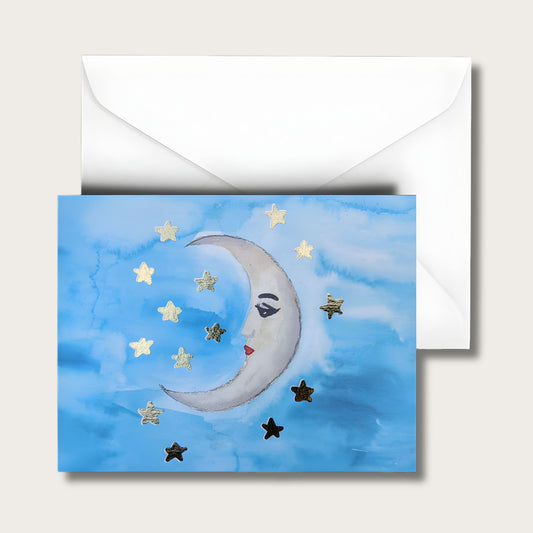 Moonlit Dreams Blank Greeting Card