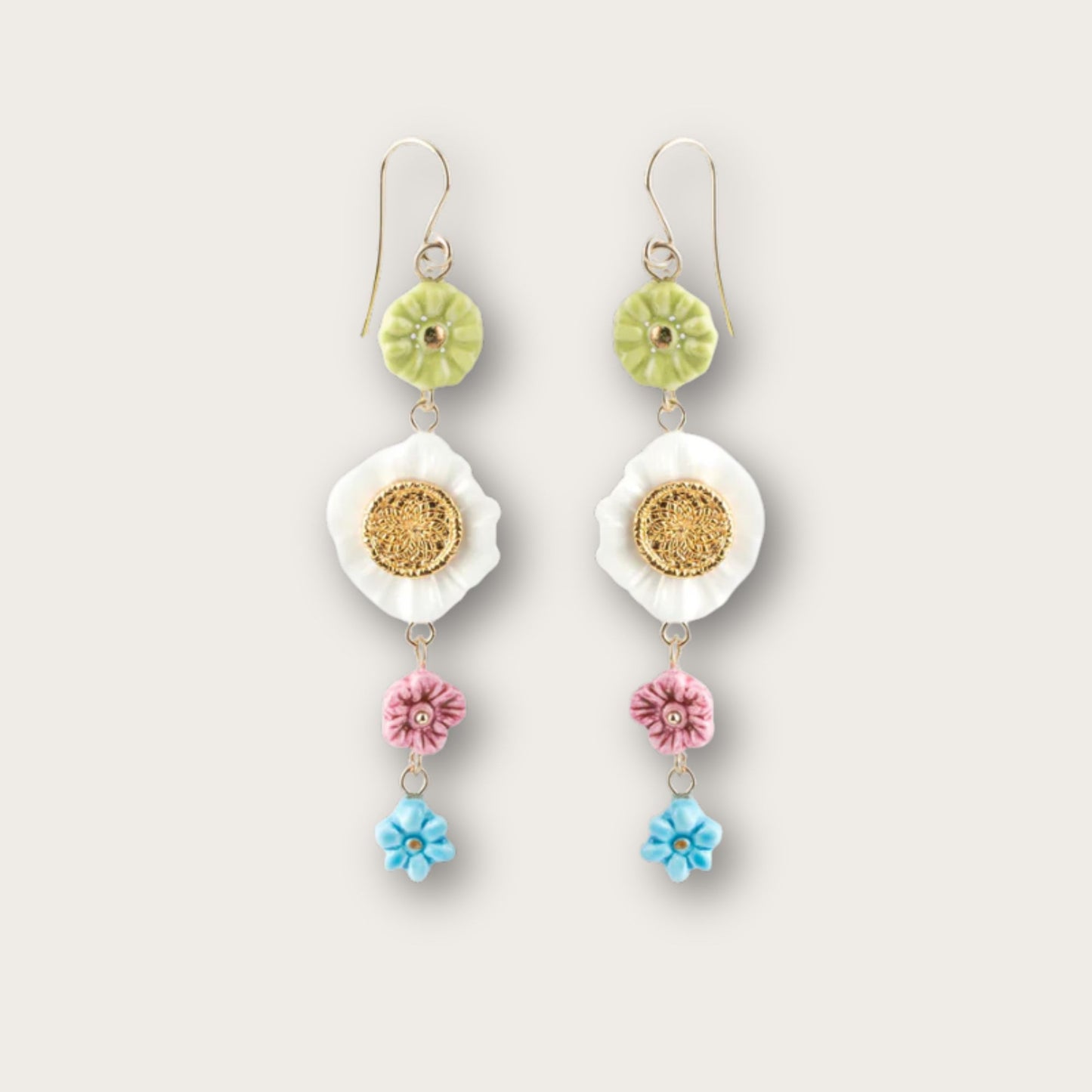 Nach Flower Drop Earrings