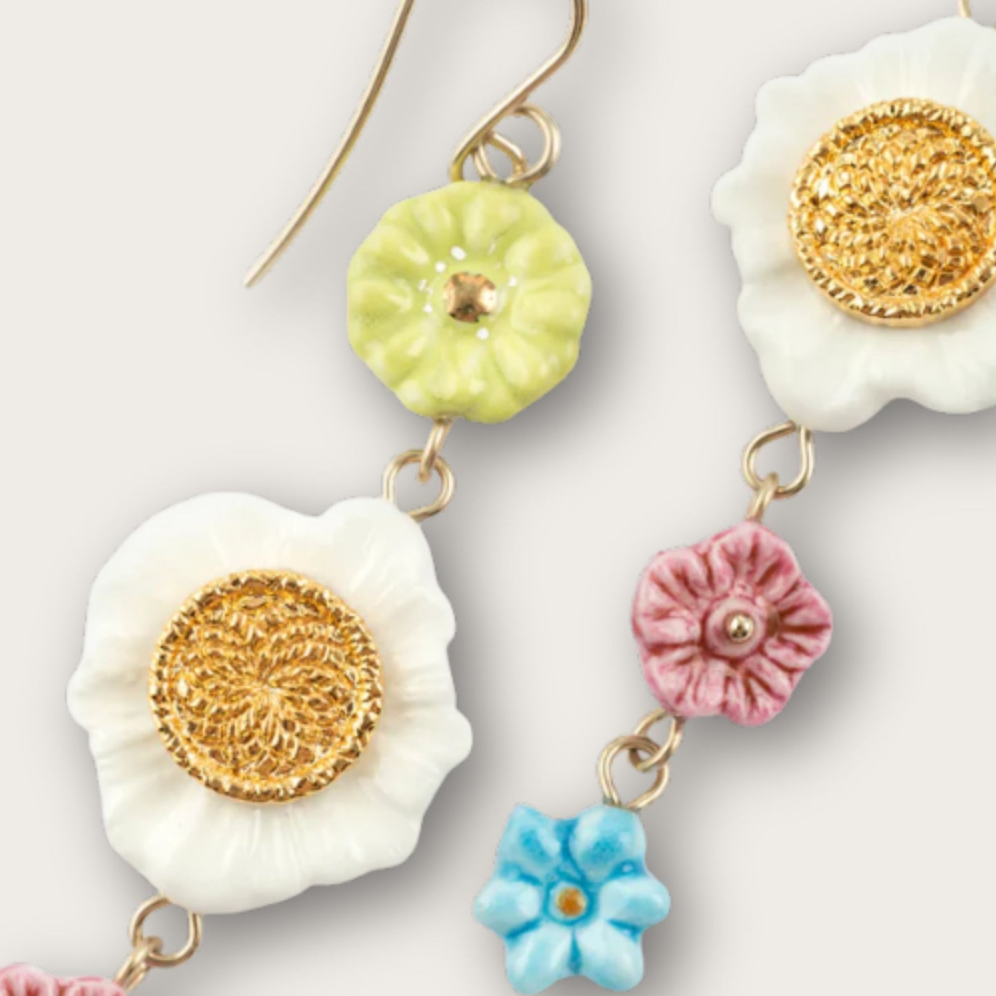 Nach Flower Drop Earrings
