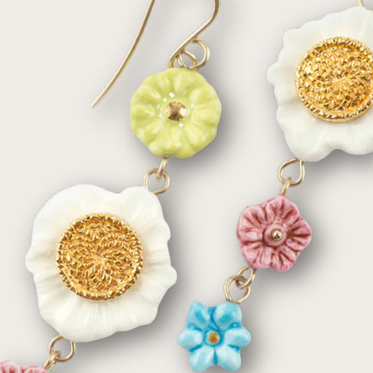 Nach Flower Drop Earrings