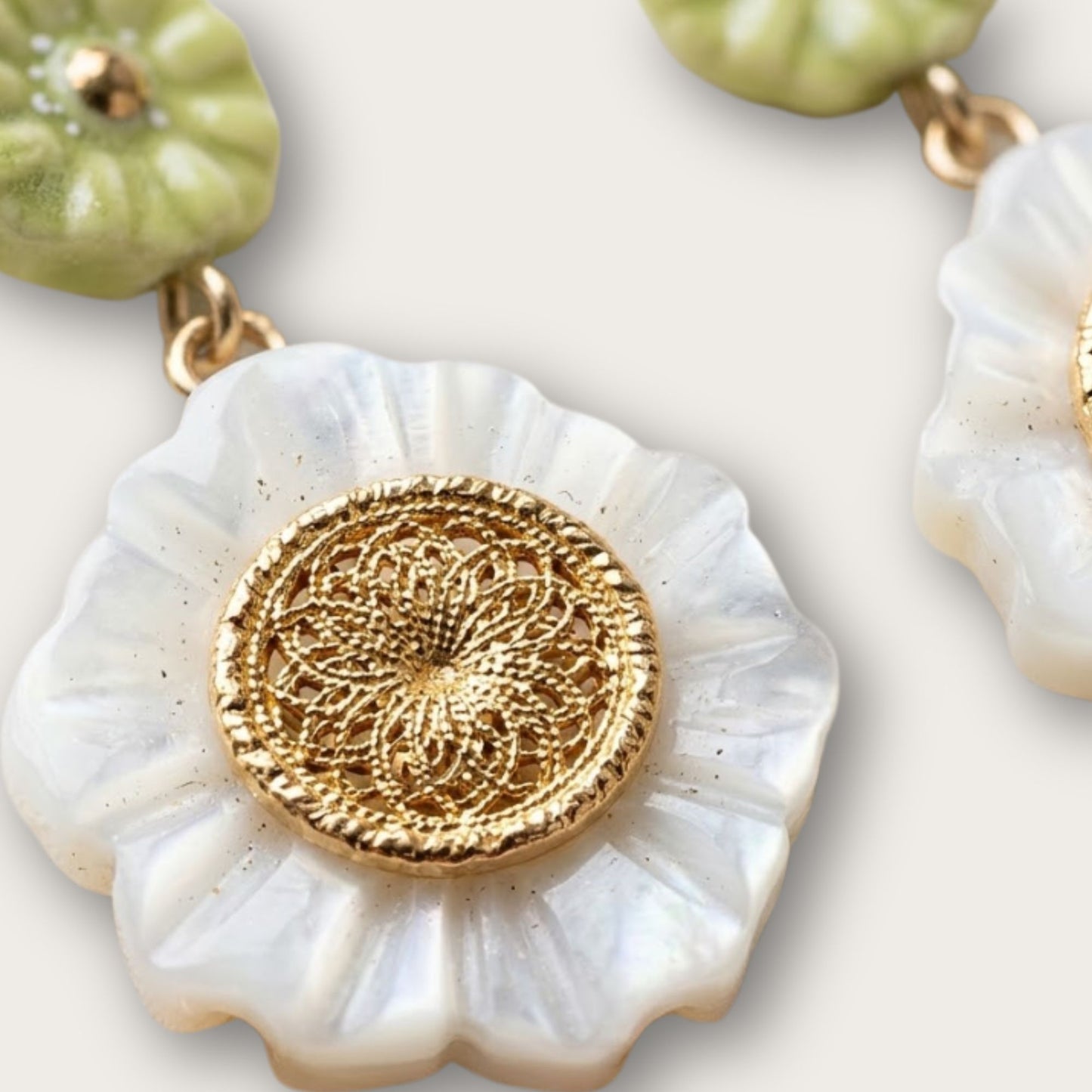 Nach Flower Drop Earrings