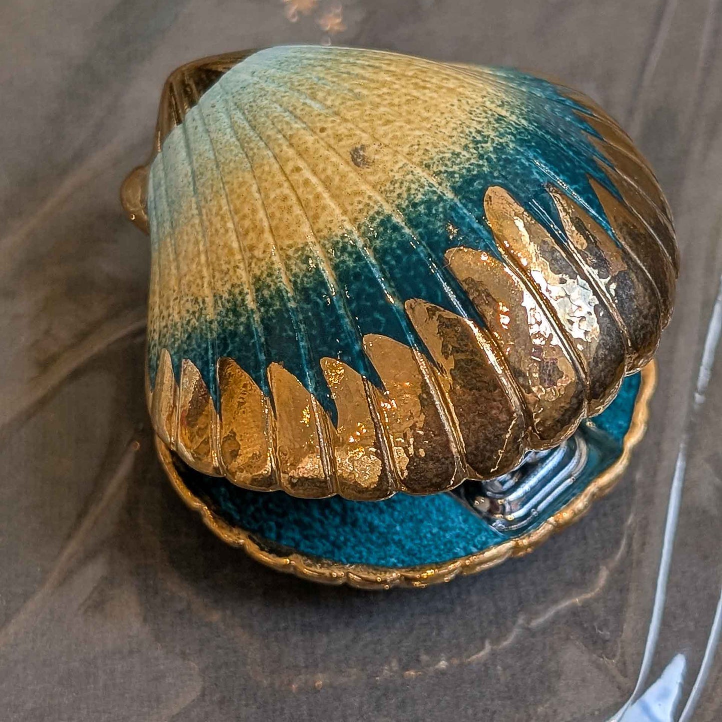 Nach Handpainted Porcelain Shell Stapler