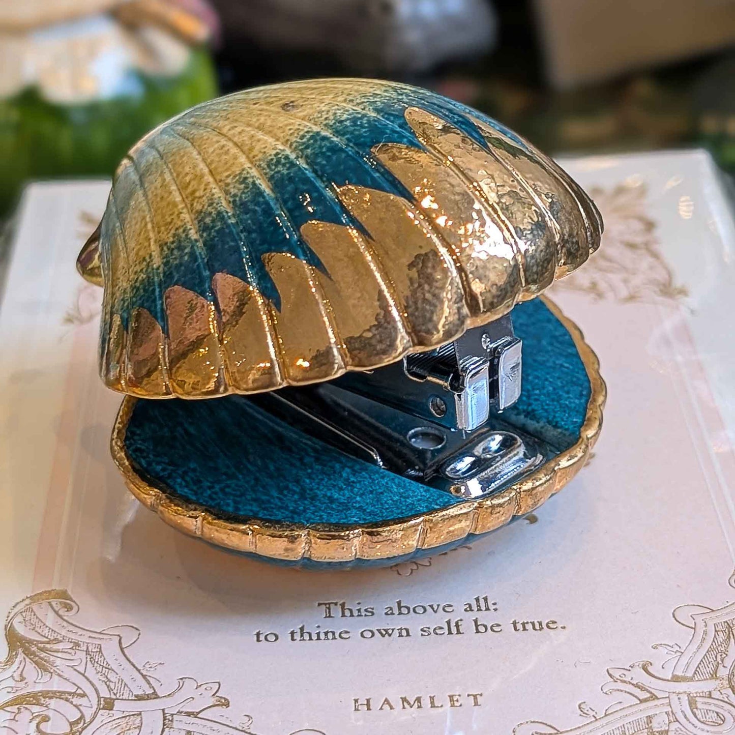 Nach Handpainted Porcelain Shell Stapler