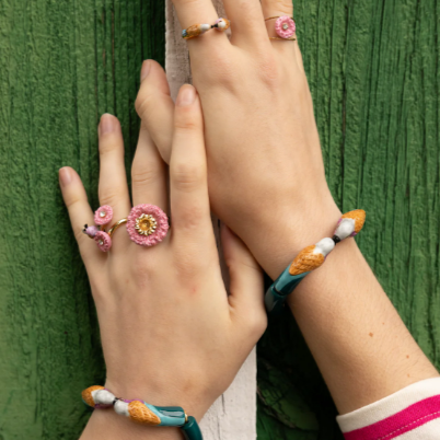 Nach Pink Thistle Handcrafted Ring