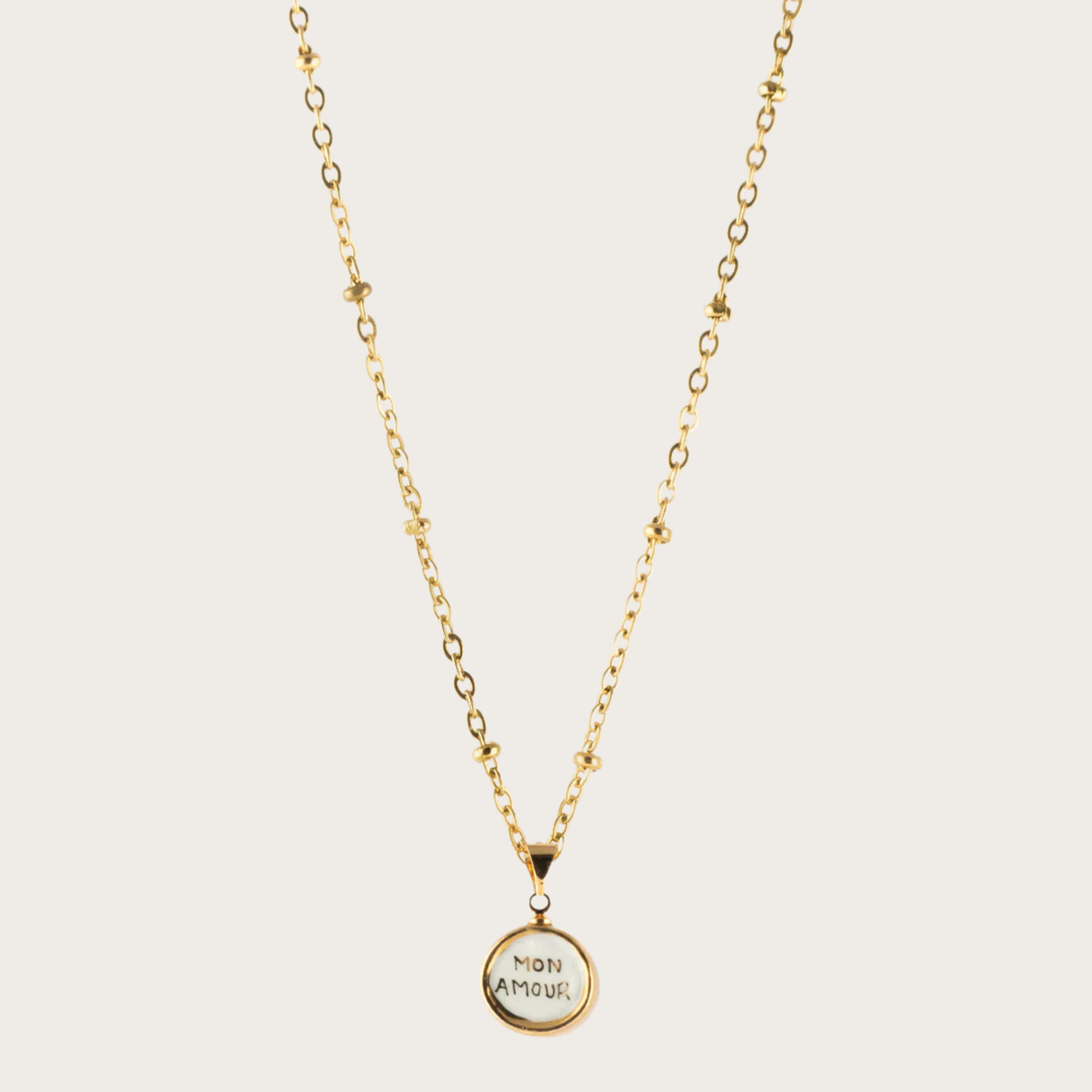 Nach "Mon Amour" Necklace - Words of Love