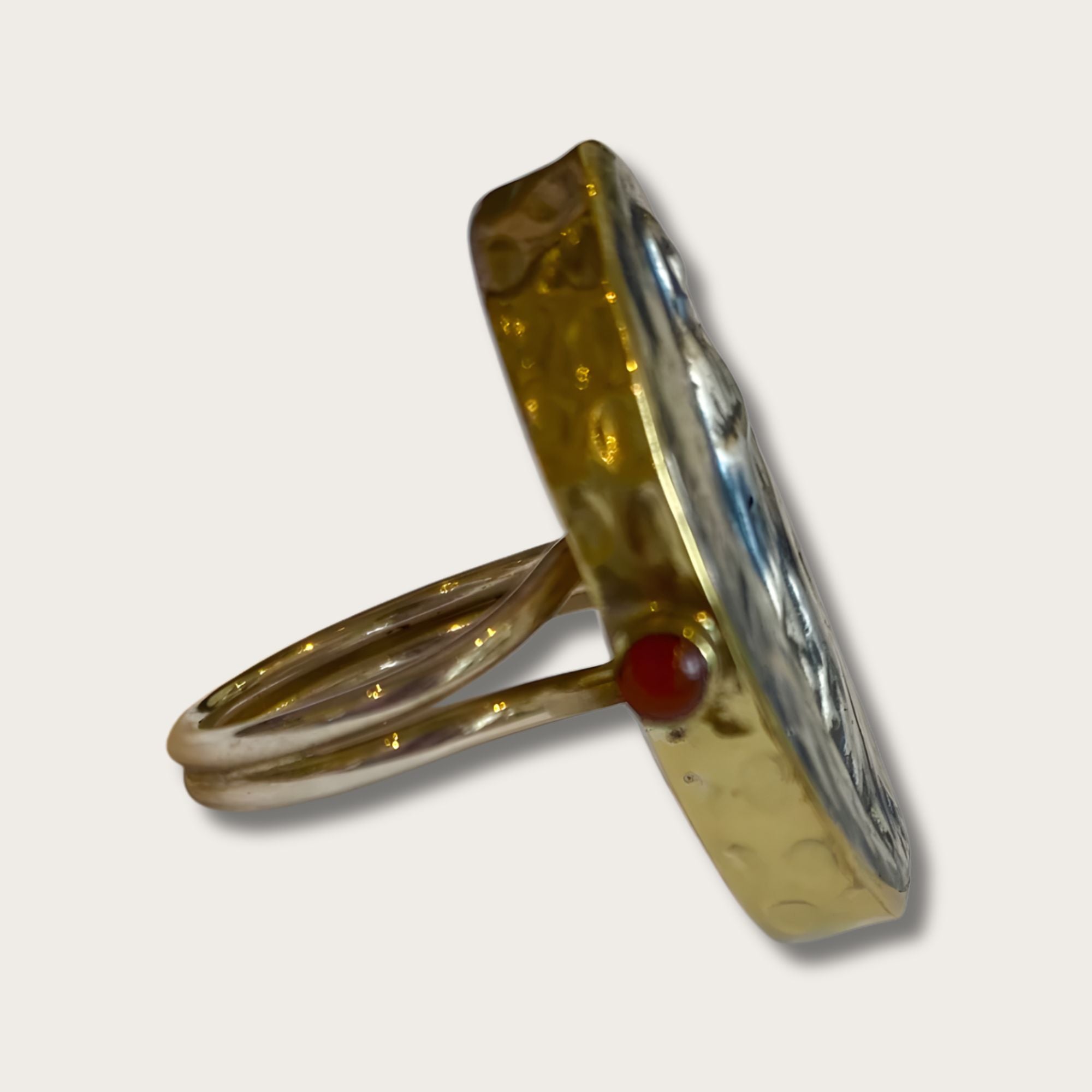 Virgin Mary Ruby Brass Ring | Devotional | Fable & Mirth – Fable and Mirth