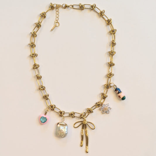 Chunky Multi Charm Necklace