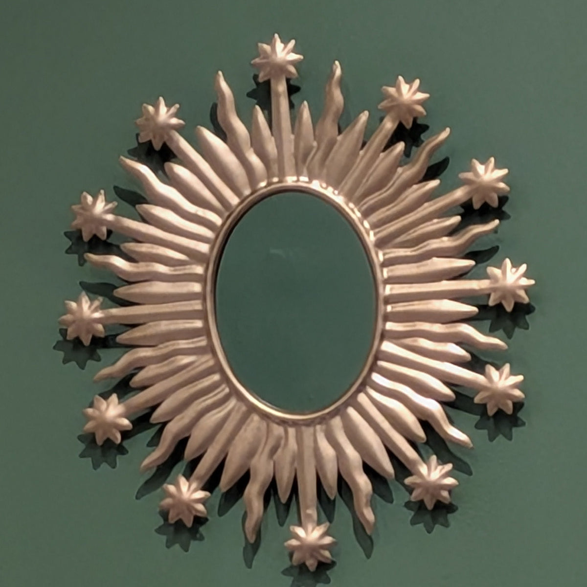 Golden Ex-Voto "Celeste" Sun Wall Mirror