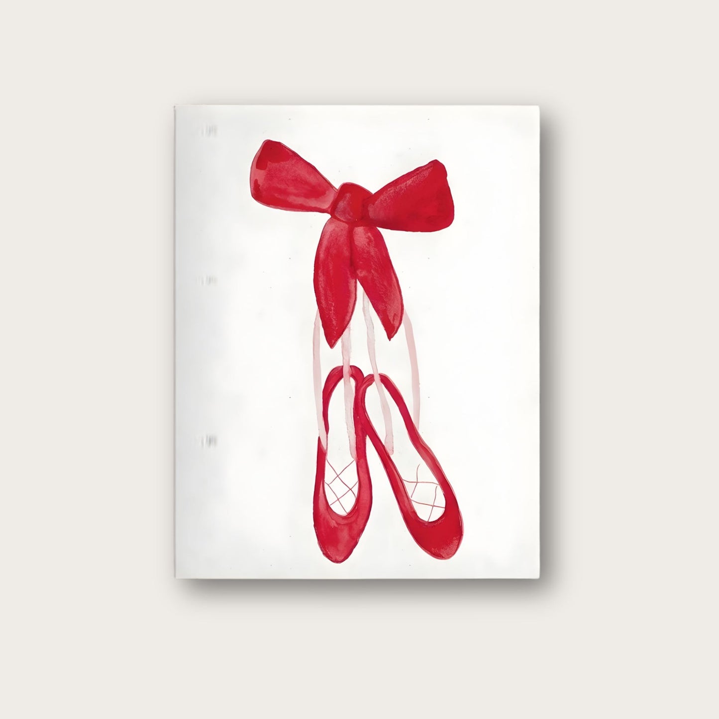 Red Ballet Slippers Blank Greeting Card