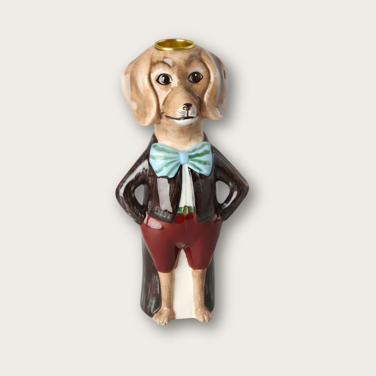 Rice x Nathalie Lété Ceramic Dog Candle Holder