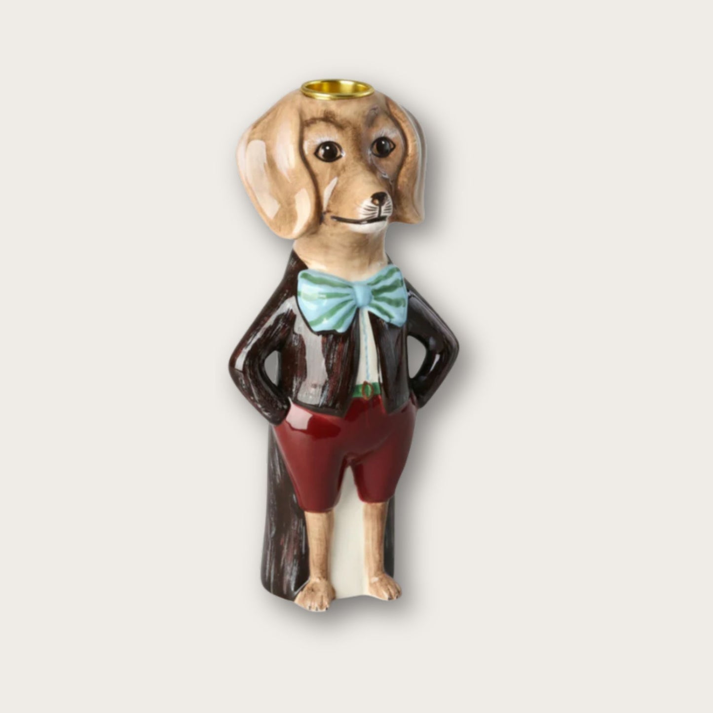 Rice x Nathalie Lété Ceramic Dog Candle Holder
