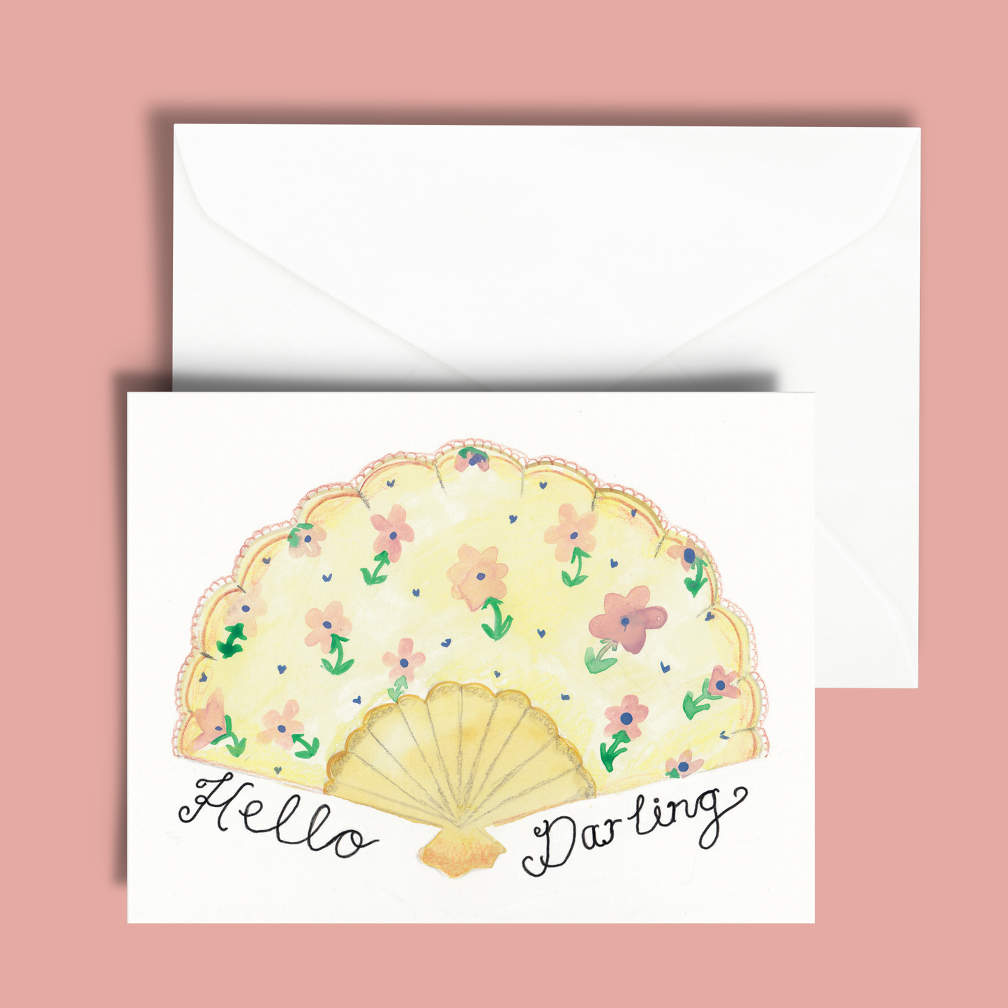 'Hello Darling' Blank Greeting Card