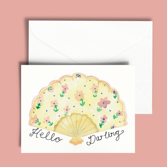 'Hello Darling' Blank Greeting Card