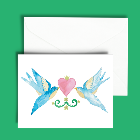 The Promise Birds Blank Greeting Card