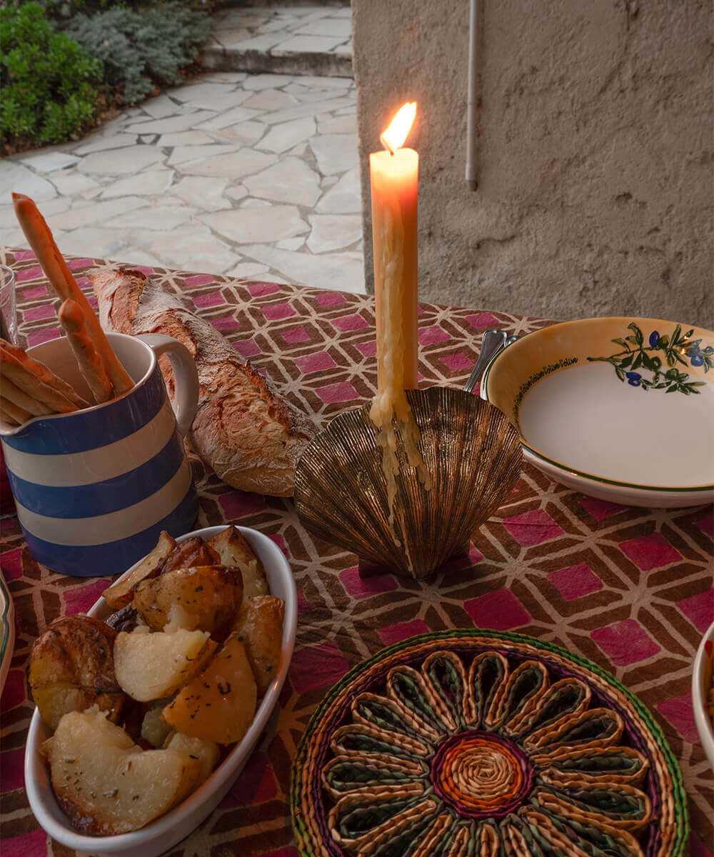 Brass Shell Shaped Candle Holder, Large