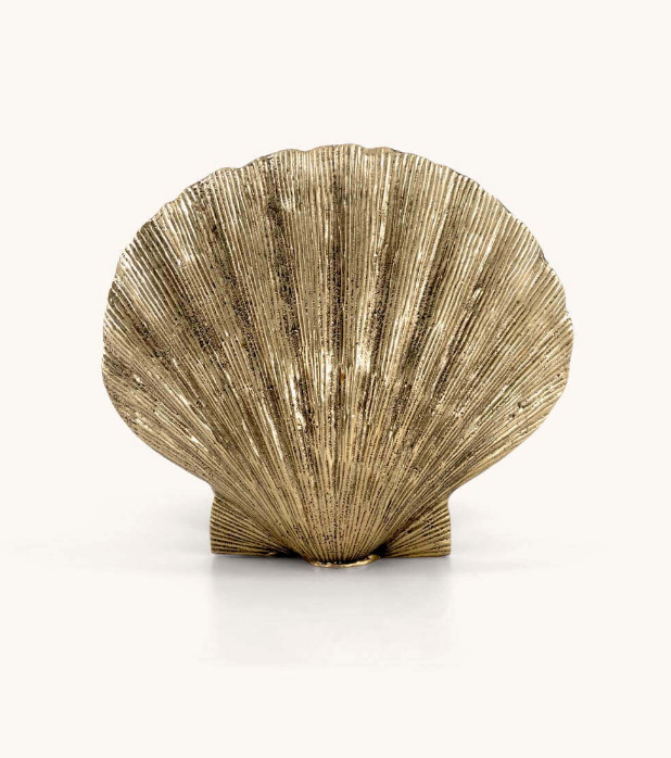 Brass Shell Shaped Candle Holder, Large