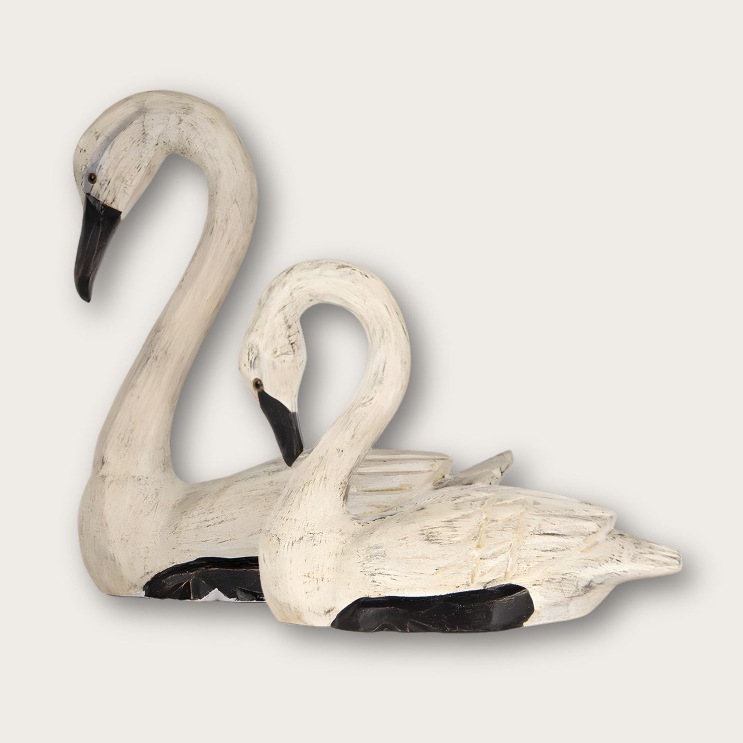 Set of Two Decorative Figurine Swans
